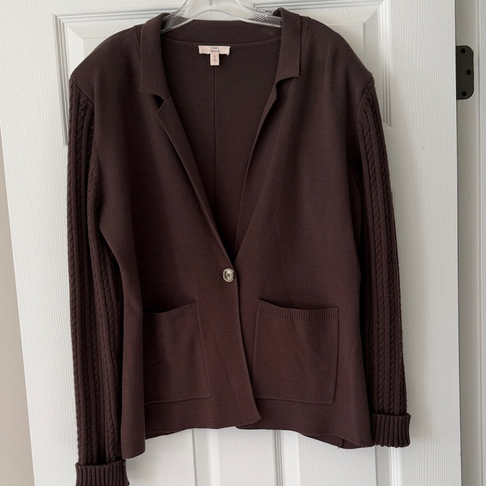 Como Vintage Chocolate Cardigan Sweater